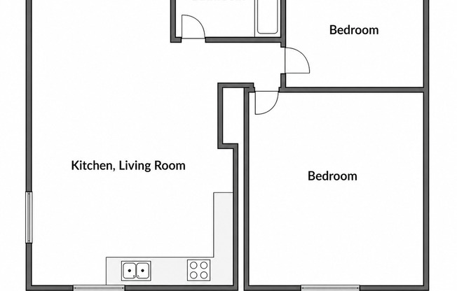 2 beds, 1 bath, 680 sqft, $999, Unit 4719-207