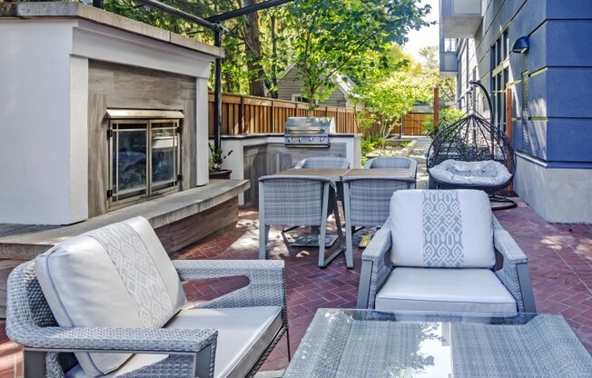 Outdoor Seating Area w/BBQ and Fireplace