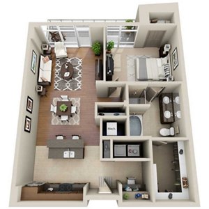 1 bed, 1 bath, 1,080 sqft, $3,956