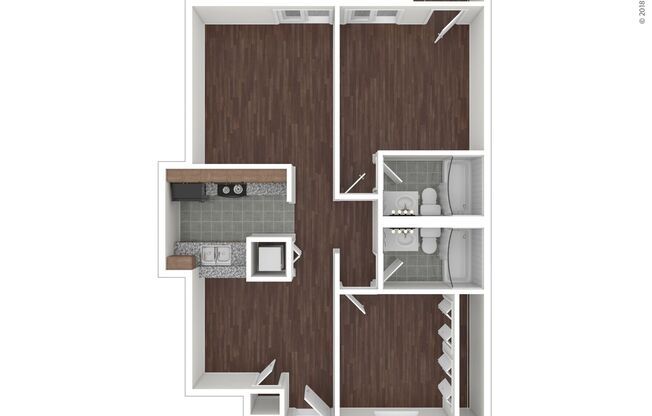 2 beds, 2 baths, 910 sqft, $1,544