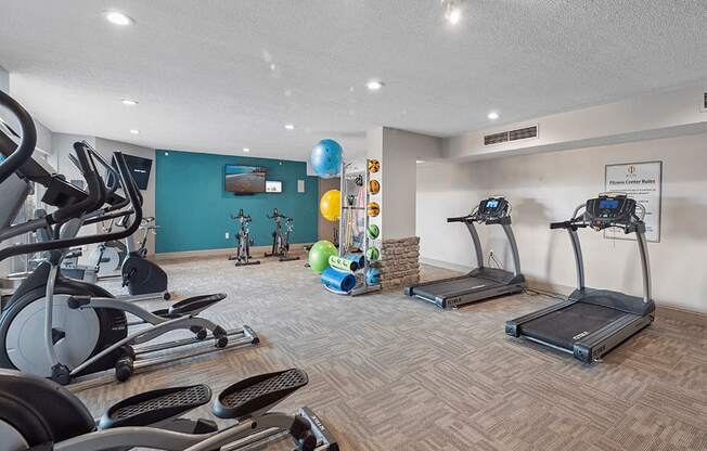 icon Apartments fitness center