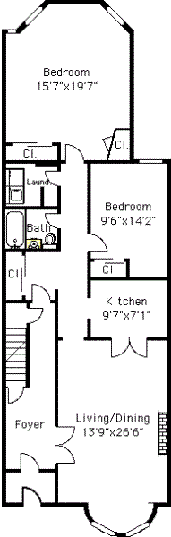 2 beds, 1 bath, $4,500, Unit 1