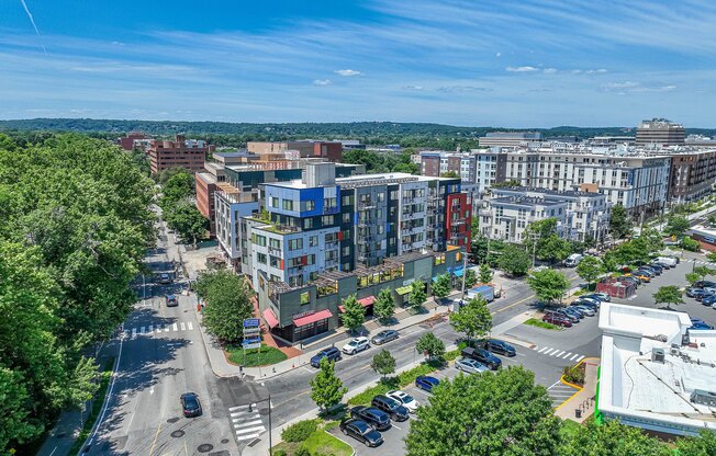 A city street with cars and buildings. at 603 Concord Apartments, Cambridge, MA, 02138