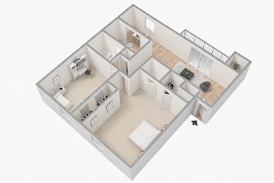 2 beds, 1.5 baths, 820 sqft, $1,242