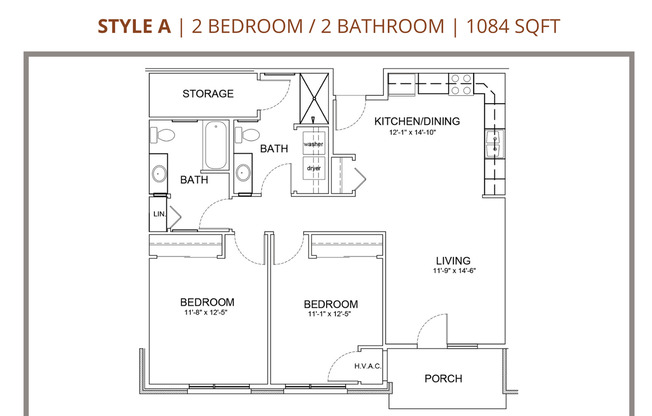 2 beds, 2 baths, 1,084 sqft, $1,695, Unit 407