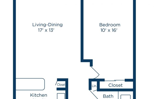 1 bed, 1 bath, 520 sqft, $1,184, Unit 512