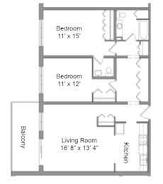 2 beds, 1.5 baths, 1,050 sqft, $1,590