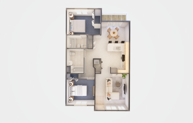 2 beds, 2 baths, 945 sqft, $1,675, Unit 24-401