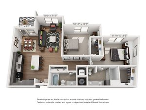 2 beds, 2 baths, 1,180 sqft, $2,895