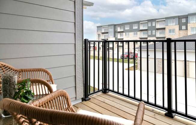 Balcony at Sterling Prairie Trail North in Ankeny, IA