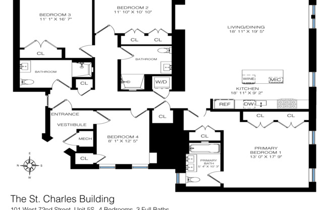 4 beds, 3 baths, 2,260 sqft, $15,995, Unit 5S