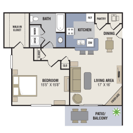 1 bed, 1 bath, 900 sqft, $1,260