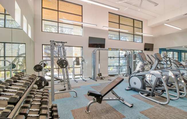 Fitness center at Windsor Ridge Austin