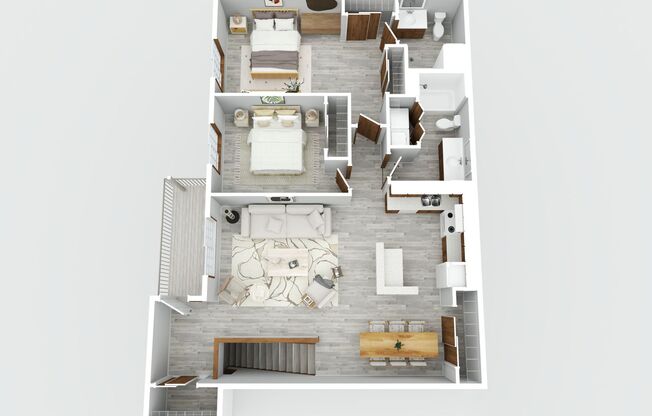 2 beds, 2 baths, 975 sqft, $1,499, Unit T203