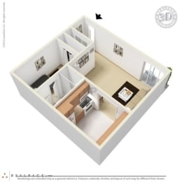 1 bed, 1 bath, 440 sqft, $699