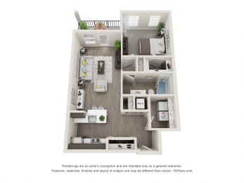 1 bed, 1 bath, 763 sqft, $1,706