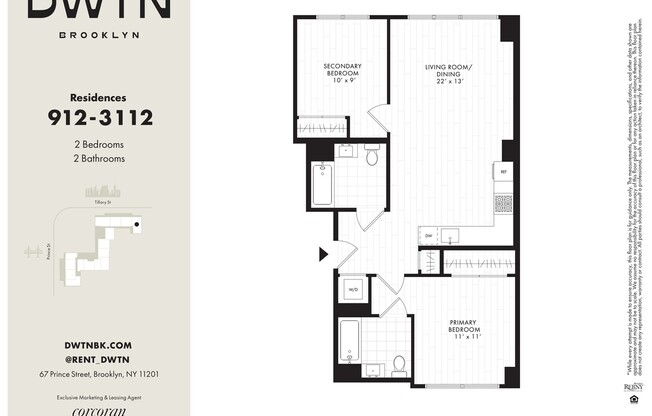 2 beds, 2 baths, $6,710, Unit 10_12