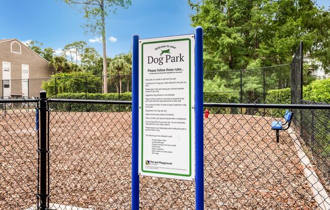 Dog Park at Reflections Apartment Homes in Gainesville, Florida, FL