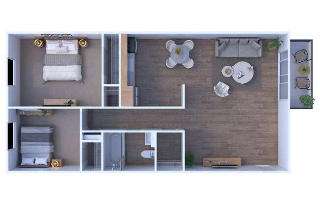 2 beds, 1 bath, 825 sqft, $1,560