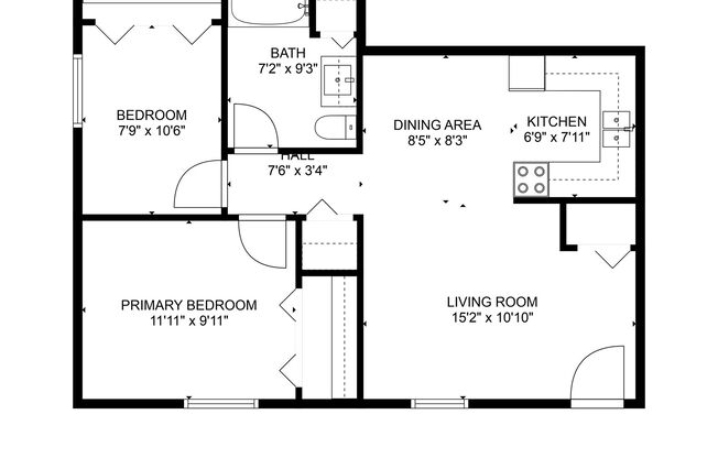 2 beds, 1 bath, 650 sqft, $875, Unit 633A