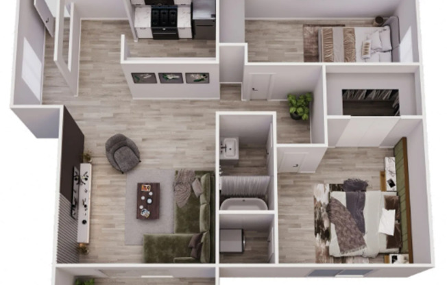 2 beds, 1 bath, 975 sqft, $1,099, Unit 501-C