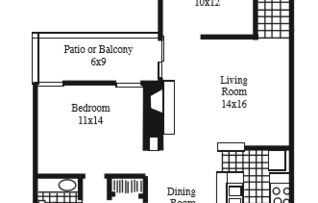 1 bed, 1 bath, 862 sqft, $1,555