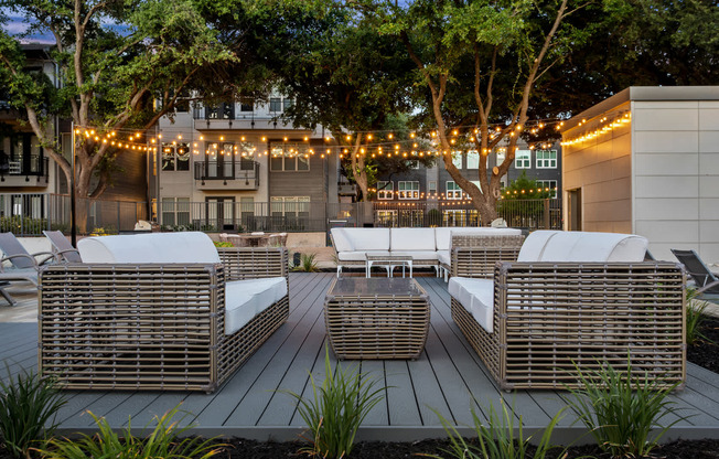 Courtyard with Tuscan Lighting