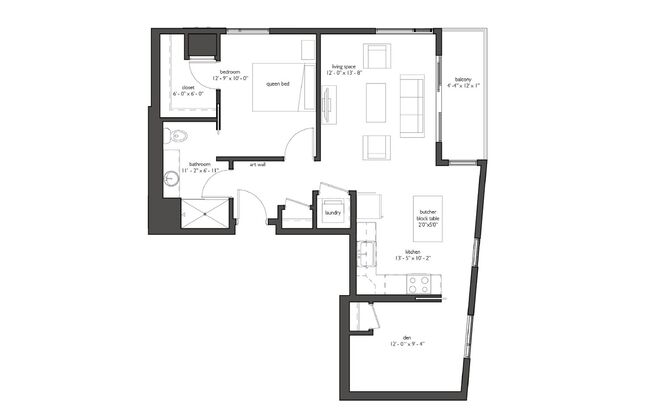 2 beds, 1 bath, 876 sqft, $1,837, Unit 513