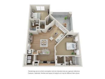 2 beds, 2 baths, 1,311 sqft, $1,813
