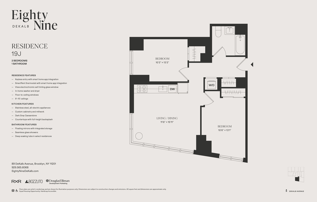 2 beds, 1 bath, $7,250, Unit 19J
