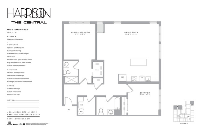 2 beds, 2 baths, 1,207 sqft, $3,740