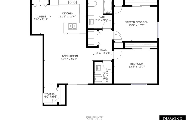 2 beds, 1.5 baths, $1,445, Unit 2768-12