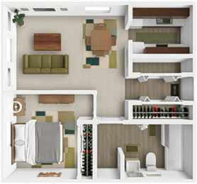 1 bed, 1 bath, 530 sqft, $1,160