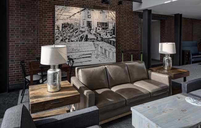 Lounge Area at The News Apartments in Troy, NY