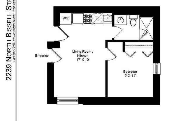 1 bed, 1 bath, 409 sqft, $2,375, Unit 2239-1S
