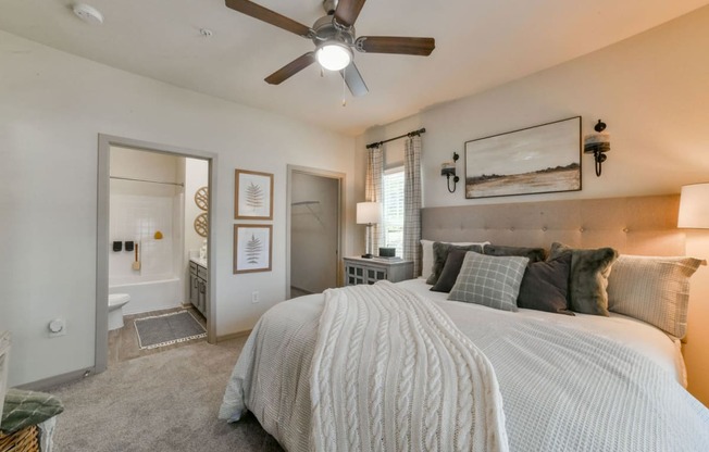 Master Bedroom Feels Large and Spacious with Impressive High Ceilings and Large Walk-In Closets at Ashby at Ross Bridge, Hoover, AL 