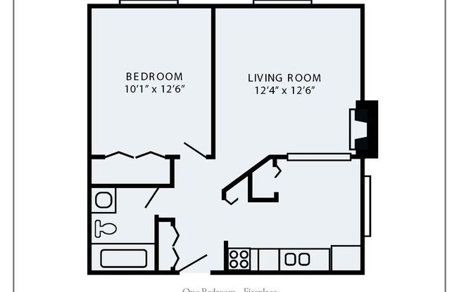 1 bed, 1 bath, 490 sqft, $1,125, Unit 102