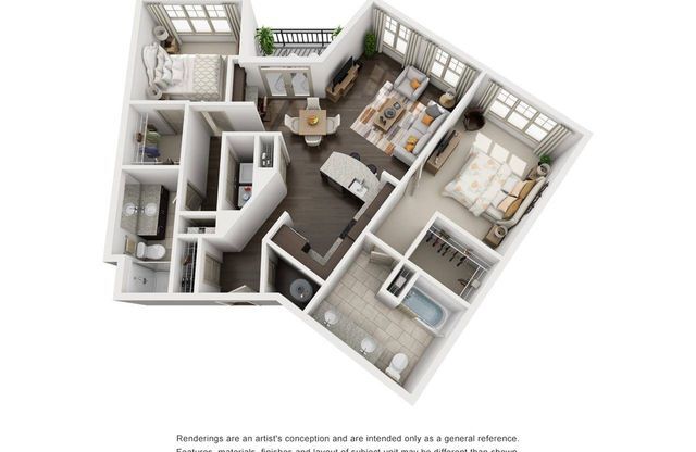 2 beds, 2 baths, 1,254 sqft, $2,099