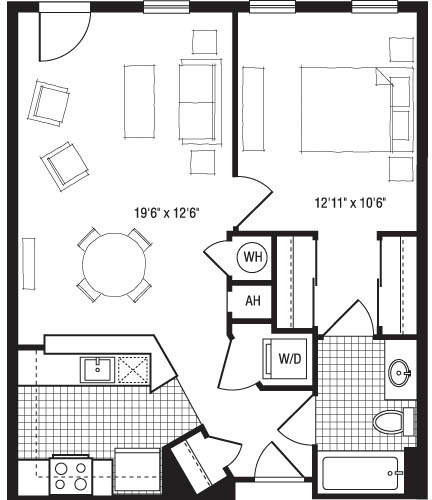 1 bed, 1 bath, 675 sqft, $2,865, Unit 436