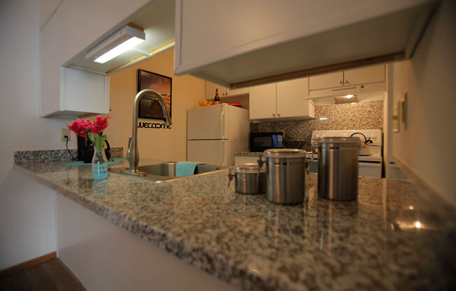 Upgraded Kitchens with Granite Countertopsat Van Horne Estates Apartments, El Paso, 79934