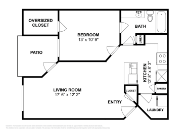 1 bed, 1 bath, 691 sqft, $1,366