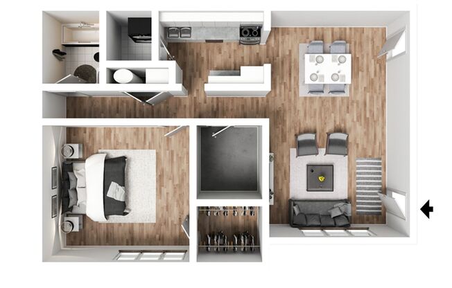 1 bed, 1 bath, 820 sqft, $1,375, Unit Unit 1002