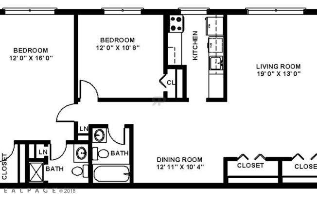 2 beds, 2 baths, 970 sqft, $1,866