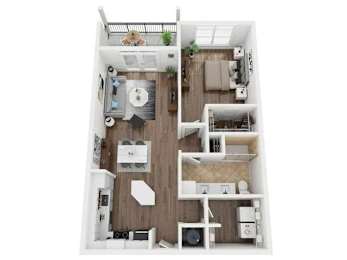 1 bed, 1 bath, 824 sqft, $1,520