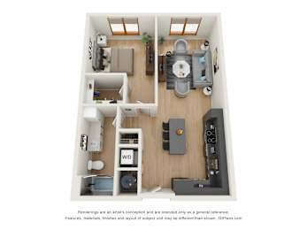 1 bed, 1 bath, 727 sqft, $2,275