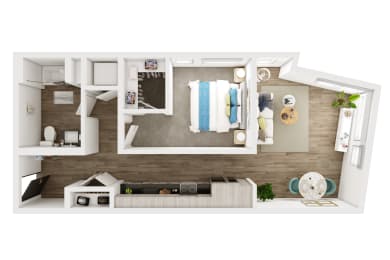 1 bed, 1 bath, 712 sqft, $2,003