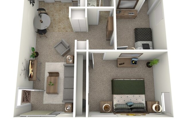 2 beds, 1 bath, 640 sqft, $1,914