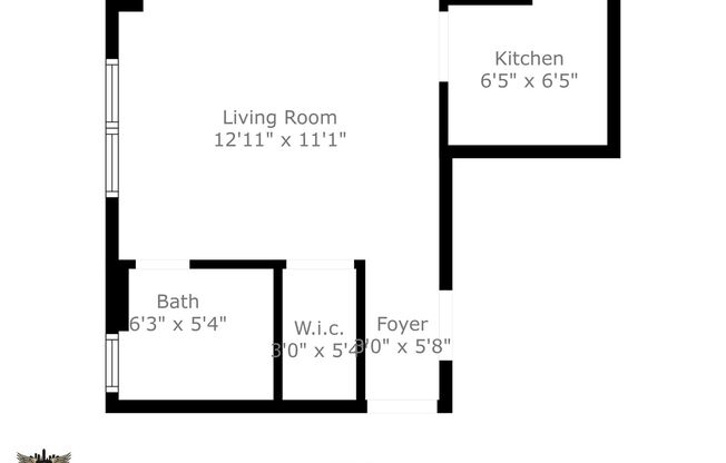 Studio, 1 bath, 260 sqft, $725, Unit 607