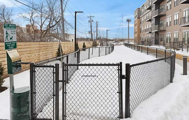 Dog Parkat Millberry Apartments, St. Paul Minnesota