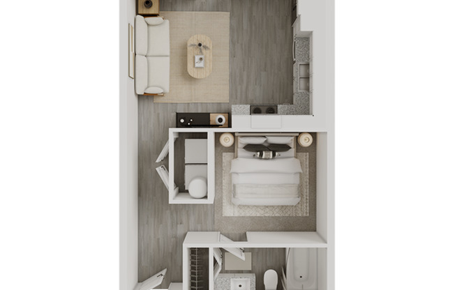 Studio, 1 bath, 540 sqft, $1,425